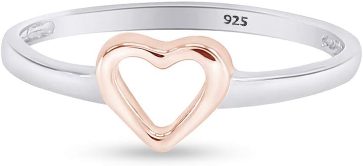 THE JEWEL ZONEJewel Zone US 14K Gold Over Sterling Silver Open Heart Ring