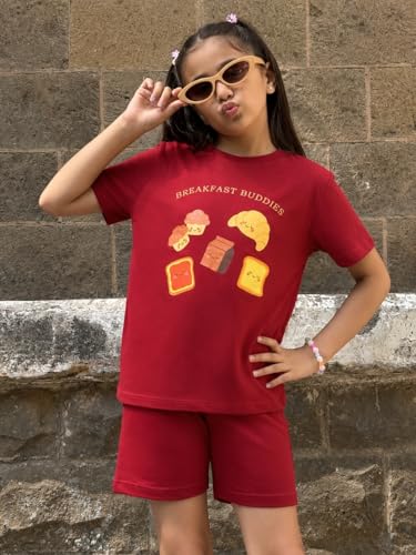 Image of Nap Chief Kids Cotton Printed Co ord Sets for Boys & Girls, T Shirt and Shorts for Casual Wear