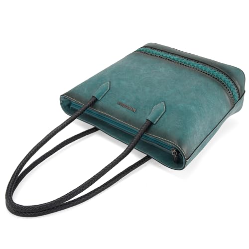 Image of Montana West Woven Tote Bags for Women Purses and Handbags with Back Zipper Pocket