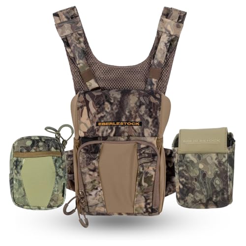 Eberlestock Recon Modular Bino Pack (Large), Rangefinder Pouch, and Utility Pouch Bundle - Mirage - Advanced Binocular Harness System with Customizable Attachments - Eberlestock