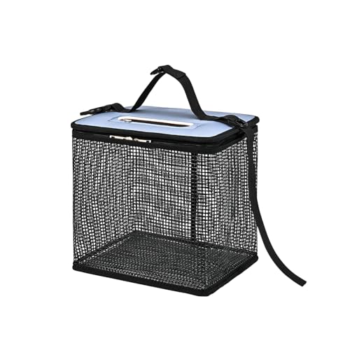 Cesta de pescado flotante – Red de almacenamiento de malla plegable, portapescado compacto | Kayak de pescado flotante Kayak, barco, crabbing y uso de cuenca, cesta plegable portátil para las att