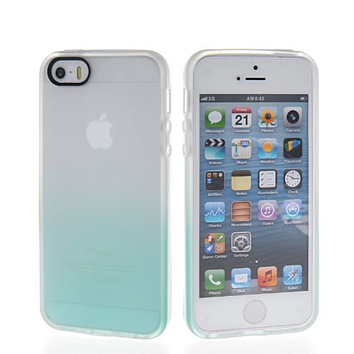 CASEPRADISE Gradient Soft Flexible Gel Tpu Silicone Etui Back Case Cover For iPhone 5 / 5S