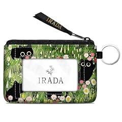 Black Cat Floral-Keychain Wallet