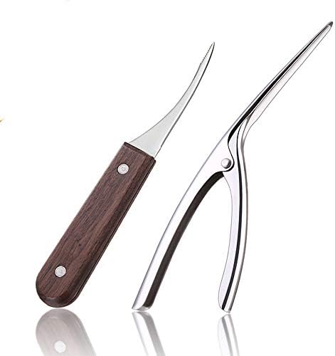 Aidragon Shrimp Deveiner Tool and Shrimp Peeler Set, 2 Pcs Stainless Steel Kitchen Tools for Shrimp Cleaner Peels Prawn Outer Shell Deveins
