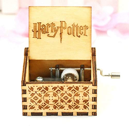 Image of Zesta Kid Wooden Brown Harry Potter Music Box /Vintage Hand Crank Musical Gifts For Men Birthday Special /Birthday Gift For Girls /Wooden Musical Box Gift For Wife