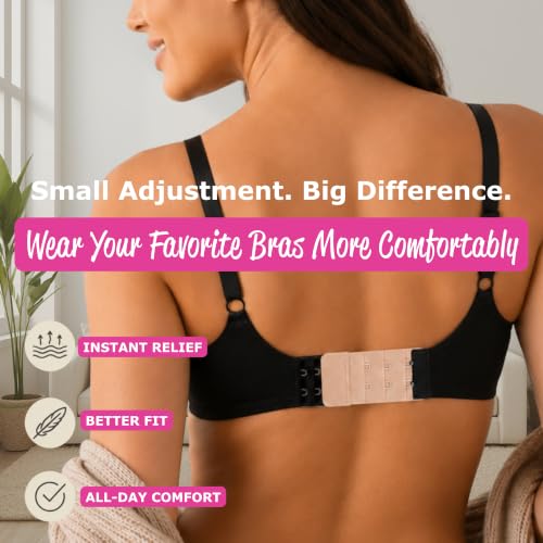 Image of Fashion First Aid Brah! Extenders (3-Pack) - Adds Security, Breathing Room to Tight Bras - Soft Microfiber Bra Extender Pack