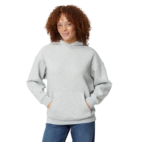 Amazon Essentials Womens Oversized-Fit Fleece Hoodie Light Grey Heather XX-Large