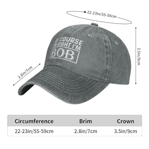 Gorra Of Course I'm Right I'm Bob para hombre miniatura 6