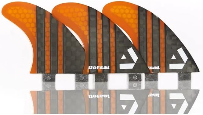 Surfboard Fins Thruster 3 Set FCS Compatible with Carbon Honeycomb Hexcore