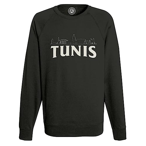Sweat shirt homme tunis minimaliste tunisie voyage vintage en coton