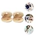 YARNOW 2pcs Wood Castanets Small Musical Instruments Rhythm Castanets Finger Instruments Preschool Musical Toy