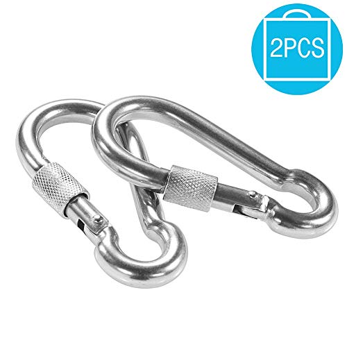 Prond Locking Carabiners, Heavy Duty Carabiner, 316 Stainless Steel Screw Lock Carabiner Hooks #TOP7