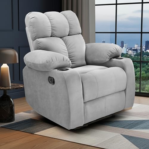 Little NAP Helios Soft Suede Fabric Single Seater Recliner | Manu...