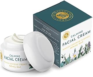 Naturally Solved Calming Facial Cream for Rosacea Prone Skin. Natural Anti Redness Moisturiser. Helps Soothe Sensitive Skin & Skin Affected by Redness, Acne Rosacea Dryness & Eczema 50ml