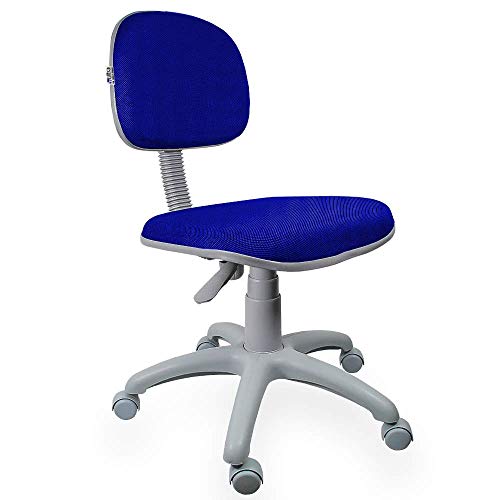 Cadeira Secretária Jserrano Azul Base Cinza - ULTRA Móveis