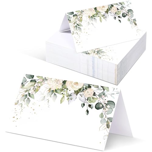Whaline 100 Pcs Watercolor Greenery Place Cards...