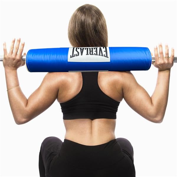 Extra Thick - Heavy Duty, Weightlifting, Squat, and Hip Thrust Pads with Secure Zip Fastener - Cushioned Foam Protection for Weighted Bar Gym Neck Shoulder Protection (Red, 47cm Long)