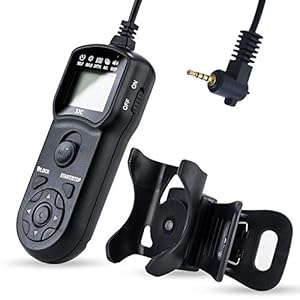 JJC Timer Fernbedienung mit Stativ Halter Klemme für Panasonic GX8, GX7, GH4, GH3, GH2, G7, G6, G5, G3, G1, G10, FZ50, FZ30, FZ20, FZ200, FZ150, FZ1000, FZ100 Ersetzt Panasonic DMW-RS1/RSL1