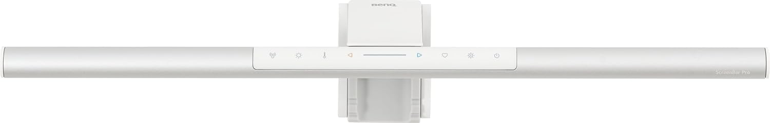 BenQ ScreenBar Pro LED Monitor Light Bar (Silver)- Ultrawide Lighting, Motion Sensor, Adjustable Brightness/Color Temperature, Eye-Care USB-C Monitor Lamp, No Glare, Curved Monitors, Monitor accessory