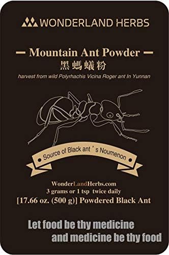 UNADULTERATED 1.1 LB Wild BLK Mountain Ant [ polyrhachis vicina ] Powder"Herb of Kings", GMP etc. Certified, Quality Guarantee zinc Supplement