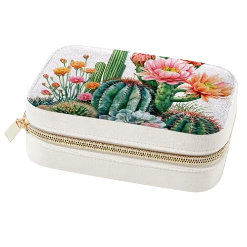 Boîte à bijoux portable cactus fini les colliers emmêlés