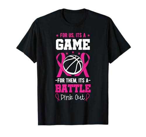 Breast Cancer Basketball Coach Pink Ribbon T-Shirt