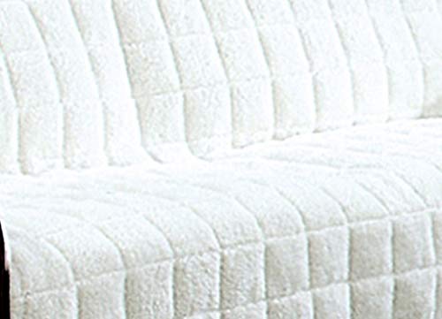 Quick Fit Jeremy Sherpa Reversible Water Resistant Microfiber Sofa Cover in Black - Image 3