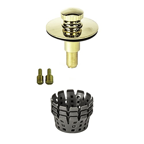 Universal Lift n Lock (Push Pull) Bath Tub/Bathtub Drain Stopper Includes 3/8" and 5/16" Fittings