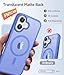 FNTCASE for iPhone 16 Case [Compatible with Magsafe] Translucent Matte Cases with [Screen Protector] Military Grade Shockproof Protective Phone Cover - Ultramarine