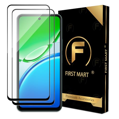 Image of FIRST MART Military-Grade Gorilla Tempered Glass Compatible For Redmi Turbo 4 Pro (6.83 Inch) With Edge To Edge Screen Coverage and Easy Installation Kit | Black, Pack of 2
