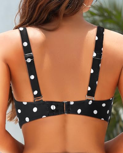 Image of Aqua Eve Women Underwire Bikini Top - Push Up Swimsuit Top Bra Padded Bathing Suit 2026 Twist Front Swimwear