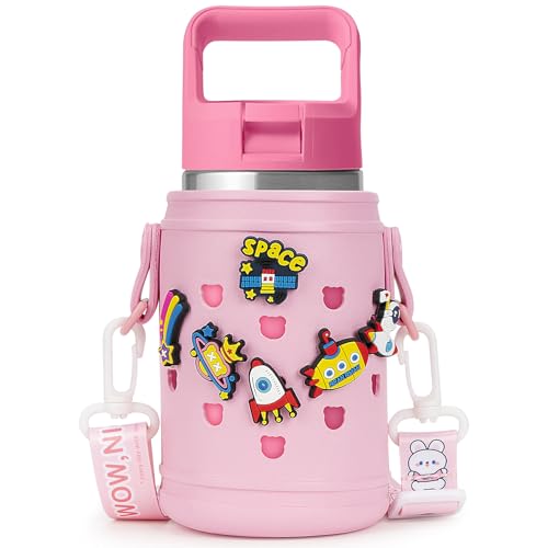 Porte-bouteille d'eau en EVA rose Linkidea pour Yeti Rambler Jr. 12 oz