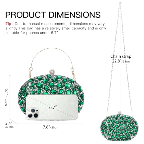 Image of RNIEGA Rhinestone Clutch Purses for Women Evening Wedding Formal Party Purses Crystal Diamond Glitter Sparkly Handbag