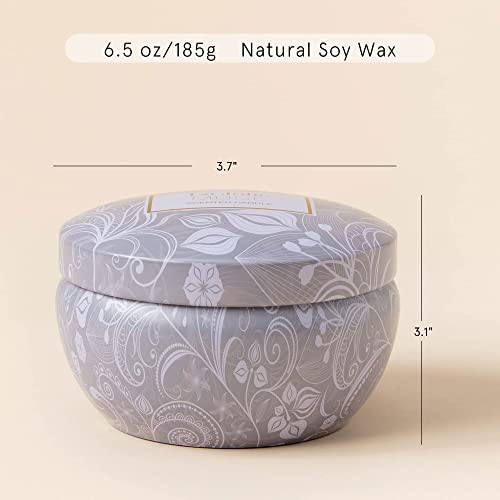 Aromatherapy Scented Candles - Blue Lotus Essential Oil Stress Relief Soy Candles, 6.5 Oz Natural Soy Wax Travel Tin Relaxing Candle For Bath Spa Meditation, Candle Gifts For Women #TOP6