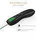 Presentation Remote Green Light - Wireless Presenter Powerpoint Clicker, Presentation Clicker LCD Display with Timer Rechargeable PPT Clicker for Office Teacher