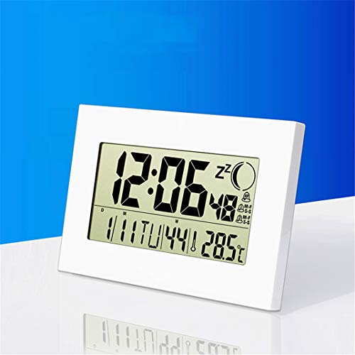Horloge dans le mur à double alarme sieste et grand écran LCD numérique pour salon et maison