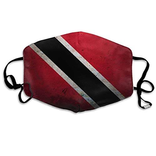 Preisvergleich Produktbild Atmungsaktive Anti-Staub-Mundmaske mit verstellbarem Ohrbügel, Warmer winddichter, wiederverwendbarer, waschbarer Halbgesichtsmaske, Flagge von Trinidad und Tobago