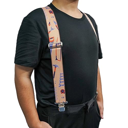 Image of MELOTOUGH Men's Suspenders w /Clip Heavy Duty suspenders for men Big and Tall Work suspenders for Jeans