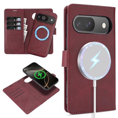 for Google Pixel 9 / 9 Pro �������P�[�X�蒠�^ Magsafe�Ή��ƃ��C�����X�[�d 2 in 1 ������ �E�H���b�g�t�� �J�[�h���[ ���p2way ���O���\ �}�O�Z�[�t�Ή� �J�[�h���� �O�[�O���s�N�Z�� 9 / 9 Pro �J