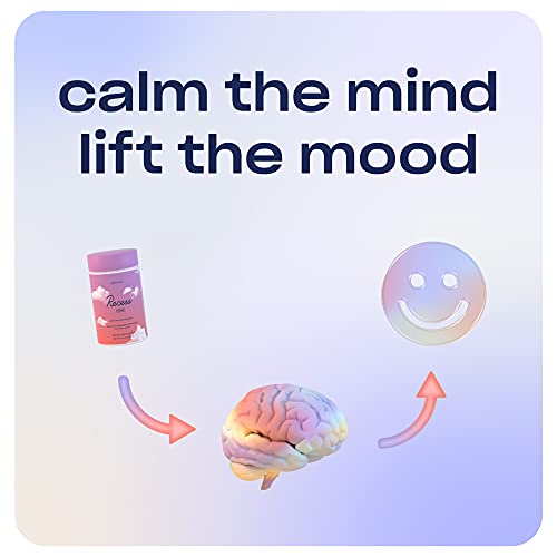 Recess Mood Powder, Calming Magnesium L-Threonate Blend With Passion Flower, L-Theanine, Electrolytes, Magnesium Calm Support Powder Supplement - Lemon Citrus 28 Serving Tub #TOP5