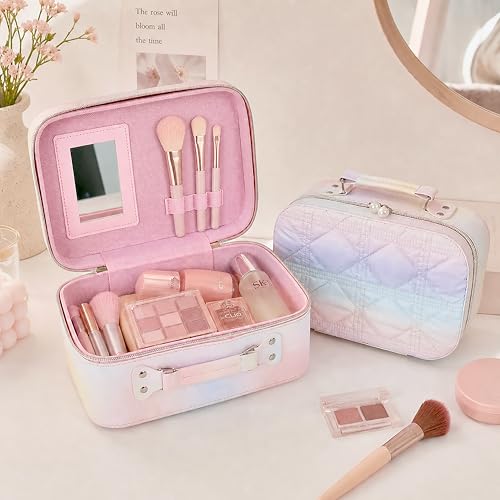 Image of NFI essentials Printed Makeup Box Set of 2 Cosmetic Box Jewellery Bridal Box Trousseau Box Vanity Beauty Case Organizer for Wedding Makeup Bag for Bride