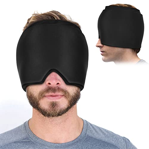 Tolaccea Gel Ice Headache/Migraine Relief Hat, Hot & Cold Therapy Migraine Relief Cap, Cold Compress Headache Relief Cap For Tension, Puffy Eyes, Sinus & Stress #TOP1