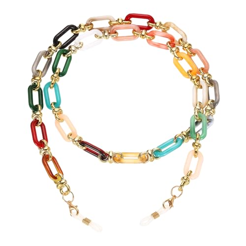 uxcell Acrylic Glasses Chain Eyeglass Chain Eyewear Retainer Around Neck Sunglasses Lanyard Eye Glasses Holder Strap Chains for Women Girls Multicolor