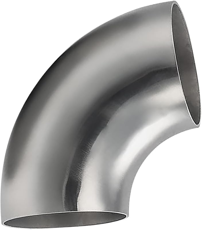 Curva de escapamento em aço inoxidável SS304 cotonlake 90° com diâmetro externo de 11,4 cm – 1 unidade