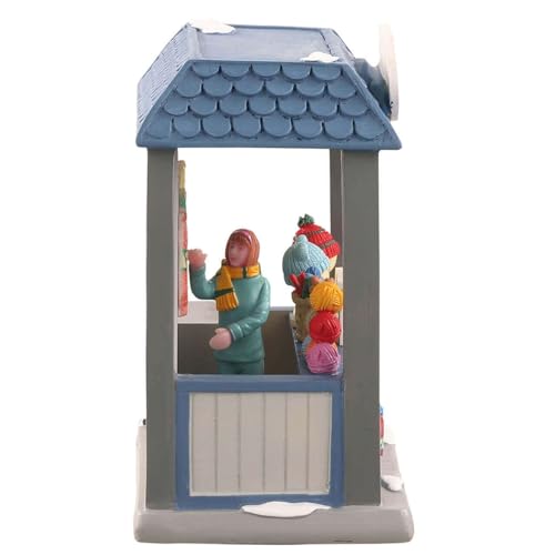 Lemax Knit 'n Needle Yarn Shop edificio coleccionable detallado de porcelana 3