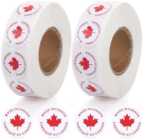2000 Pcs Made in Canada Stickers, Adhesive Canada Stickers Dot Sticker ...