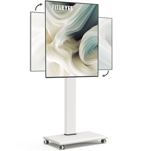 FITUEYES Carrello Porta TV con Ruote 32-75 Pollici, Schermo Orizzontale