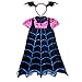Lee Little Angel Ragazza Vampiro Cartoon Principessa Abito e Copricapo Adatto per Il Carnevale di Halloween (140#(8-9 Anni), Vampiro)