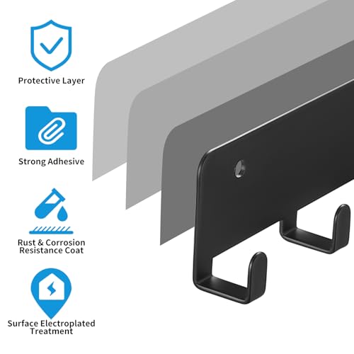 1 x Schlüsselbrett mit 8 Haken, Schwarz Schlüsselhalter für Wandhaken, Schlüsselhaken, Schlüsselboard, Schlüsselleiste für Küche Schlafzimmer Wohnzimmer Badezimmer Schlüssel Wandlagerung Organizer