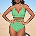 Women Slimming Tummy Control One Piece Swimsuit Sexy Mesh Patchwork Halter V Neck Bathing Suit Summer Fashion Green